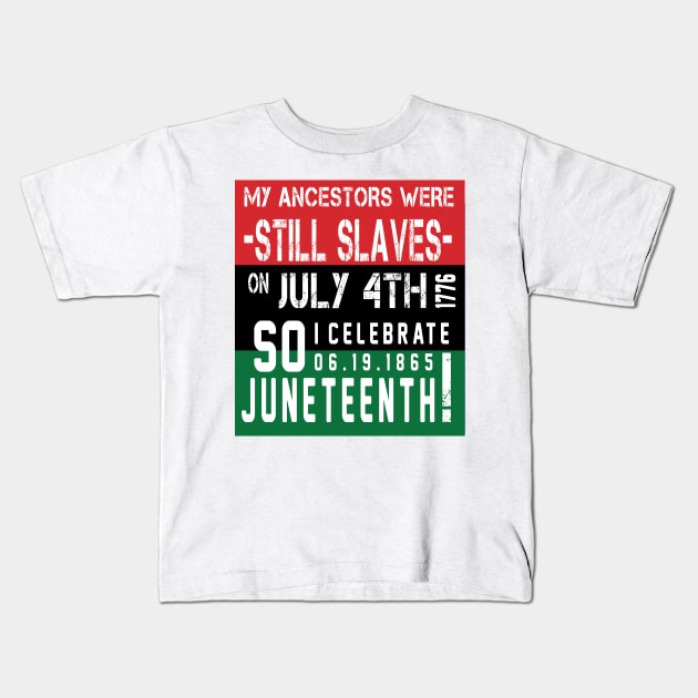 Juneteenth 1865 Kids T-Shirt by hallyupunch